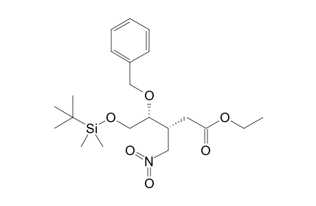 Ethyl (3R,4R)-3-nitromethyl-4-benzyloxy-5-tert-butyldimethylsilyloxypentanoate