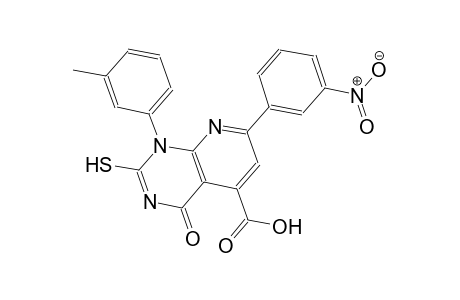 pyrido[2,3-d]pyrimidine-5-carboxylic acid, 1,4-dihydro-2-mercapto-1-(3-methylphenyl)-7-(3-nitrophenyl)-4-oxo-