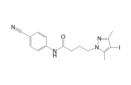N-(4-cyanophenyl)-4-(4-iodo-3,5-dimethyl-1H-pyrazol-1-yl)butanamide