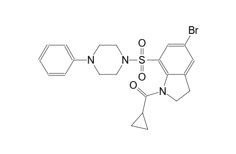 1H-indole, 5-bromo-1-(cyclopropylcarbonyl)-2,3-dihydro-7-[(4-phenyl-1-piperazinyl)sulfonyl]-