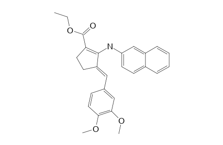 ETHYL-3-(3,4-DIMETHOXYPHENYL)-METHYLENE-2-(2-NAPHTHYLAMINO)-1-CYCLOPENTENE-CARBOXYLATE
