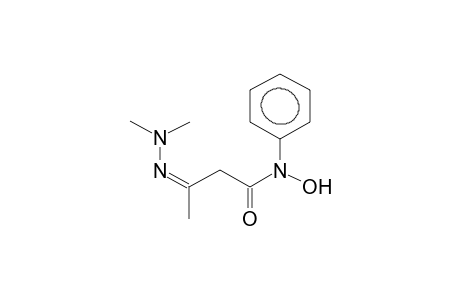 (Z)-3-OXO-N-HYDROXY-N-PHENYLBUTANOYLAMIDE, N',N'-DIMETHYLHYDRAZONE