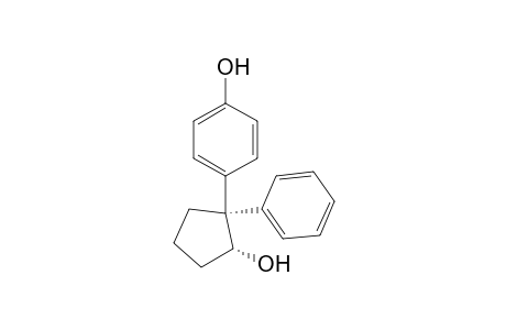 Phenol, 4-(2-hydroxy-1-phenylcyclopentyl)-, cis-