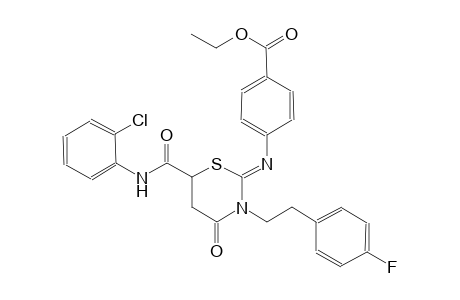 ethyl 4-({(2Z)-6-[(2-chloroanilino)carbonyl]-3-[2-(4-fluorophenyl)ethyl]-4-oxotetrahydro-2H-1,3-thiazin-2-ylidene}amino)benzoate