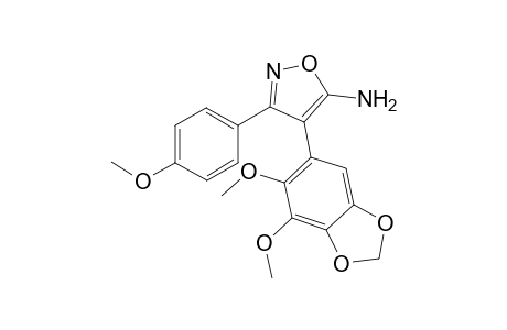 4-(6,7-Dimethoxy-1,3-benzodioxol-5-yl)-3-(4-methoxyphenyl)-5-isoxazolamine
