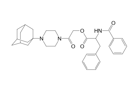 Benzenepropanoic acid, .alpha.-(benzoylamino)-, 2-oxo-2-(4-tricyclo[3.3.1.1(3,7)]dec-1-yl-1-piperazinyl)ethyl ester