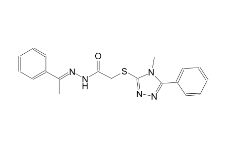 2-[(4-methyl-5-phenyl-4H-1,2,4-triazol-3-yl)sulfanyl]-N'-[(E)-1-phenylethylidene]acetohydrazide