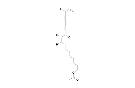 9,17-Octadecadiene-12,14-diyne-1,11,16-triol, 1-acetate