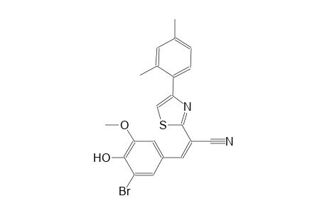 (2Z)-3-(3-bromo-4-hydroxy-5-methoxyphenyl)-2-[4-(2,4-dimethylphenyl)-1,3-thiazol-2-yl]-2-propenenitrile