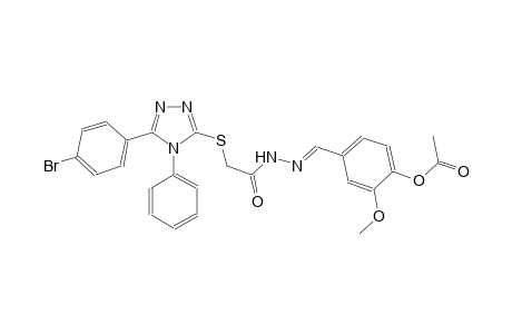 acetic acid, [[5-(4-bromophenyl)-4-phenyl-4H-1,2,4-triazol-3-yl]thio]-, 2-[(E)-[4-(acetyloxy)-3-methoxyphenyl]methylidene]hydrazide