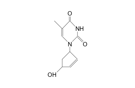1-(<1'B,4'B>-4'-Hydroxy-cyclopent-2'-enyl)-thymine