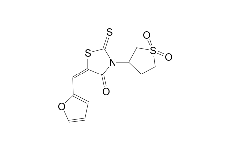 (5E)-3-(1,1-dioxidotetrahydro-3-thienyl)-5-(2-furylmethylene)-2-thioxo-1,3-thiazolidin-4-one