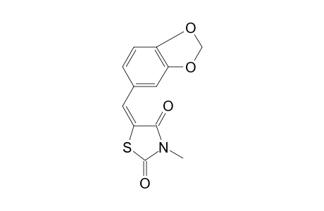 Thiazolidine-2,4-dione, 3-methyl-5-(3,4-methylenedioxybenzylideno)-