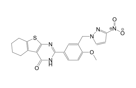 2-{4-methoxy-3-[(3-nitro-1H-pyrazol-1-yl)methyl]phenyl}-5,6,7,8-tetrahydro[1]benzothieno[2,3-d]pyrimidin-4(3H)-one