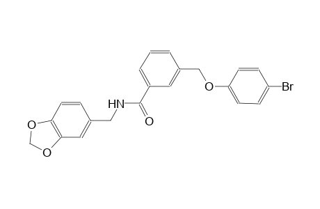 N-(1,3-benzodioxol-5-ylmethyl)-3-[(4-bromophenoxy)methyl]benzamide