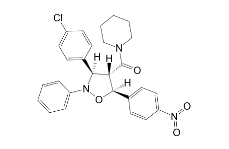 3RS-(3R*,4S*,5R*)-2-PHENYL-3-(4-CHLOROPHENYL)-5-(4-NITROPHENYL)-4-PIPERIDINYLOXOISOXAZOLIDINE