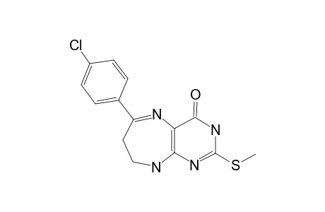 4-(4-CHLOROPHENYL)-8-METHYLTHIO-2,3,6,7-TETRAHYDRO-1H-PYRIMIDO-[4,5-B]-[1,4]-DIAZEPIN-6-ONE
