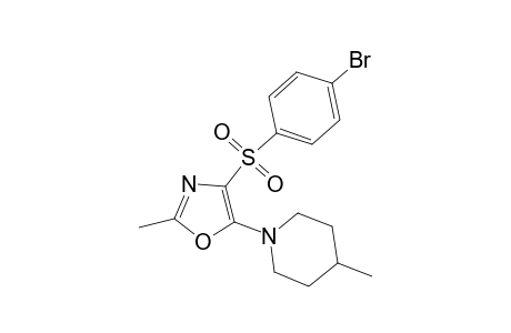 4-[(4-bromobenzene)sulfonyl]-2-methyl-5-(4-methylpiperidin-1-yl)-1,3-oxazole