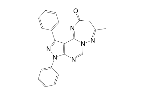 1,3-Diphenyl-7-methyl-1H-pyrazolo[3',4':4,5]pyrimido-[1,6-b][1,2,4]triazepin-5(6H)-one