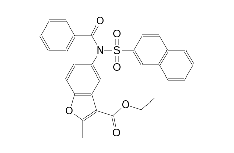 3-benzofurancarboxylic acid, 5-[benzoyl(2-naphthalenylsulfonyl)amino]-2-methyl-, ethyl ester