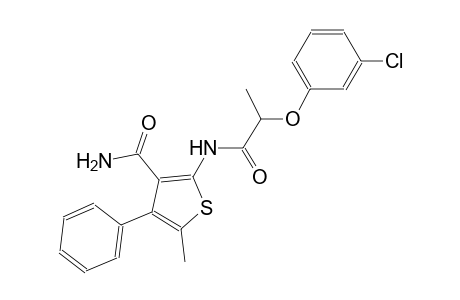 2-{[2-(3-chlorophenoxy)propanoyl]amino}-5-methyl-4-phenyl-3-thiophenecarboxamide