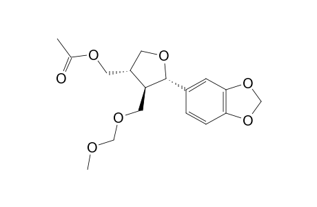 (2SR,3RS,4SR)-4-ACETOXYMETHYL-2-(1,3-BENZODIOXOL-5-YL)-3-METHOXYMETHOXYMETHYLTETRAHYDROFURAN