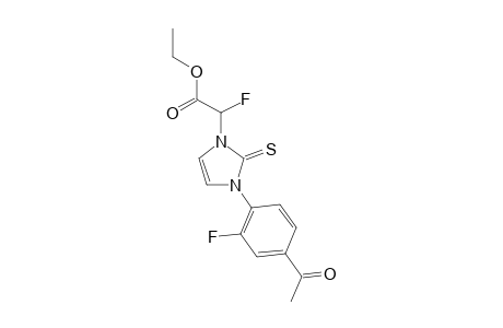 Ethyl 2-(3-(4-acetyl-2-fluorophenyl)-2-thioxo-2,3-dihydro-1H-imidazol-1-yl)-2-fluoroacetate