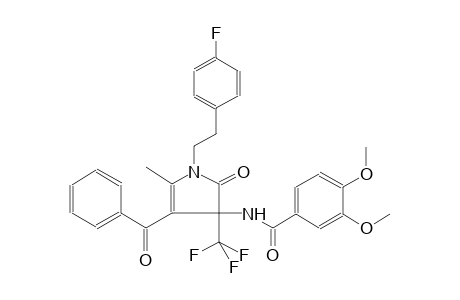 N-[4-benzoyl-1-[2-(4-fluorophenyl)ethyl]-5-methyl-2-oxo-3-(trifluoromethyl)-2,3-dihydro-1H-pyrrol-3-yl]-3,4-dimethoxybenzamide