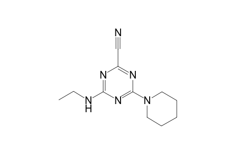 4-(ethylamino)-6-(1-piperidinyl)-1,3,5-triazine-2-carbonitrile