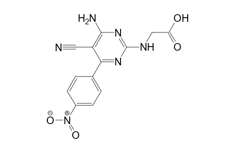 [(4-Amino-5-cyano-6-(4-nitrophenyl)-2-pyrimidinyl)amino]acetic acid
