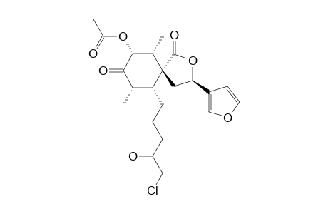 7-ALPHA-ACETOXY-18-CHLORO-15,16-EPOXY-4-HYDROXY-6-OXO-4,5-SECO-NEOClERODA-13-(16),14-DIEN-20,12-OLIDE