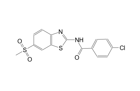 4-chloro-N-[6-(methylsulfonyl)-1,3-benzothiazol-2-yl]benzamide