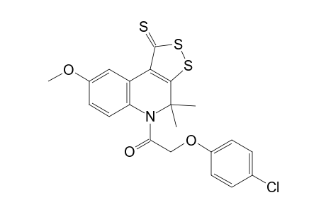 2-(4-Chloranylphenoxy)-1-(8-methoxy-4,4-dimethyl-1-sulfanylidene-[1,2]dithiolo[3,4-c]quinolin-5-yl)ethanone