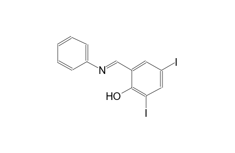2,4-diiodo-6-[(E)-(phenylimino)methyl]phenol