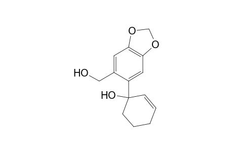 1-(6-Methylol-1,3-benzodioxol-5-yl)cyclohex-2-en-1-ol