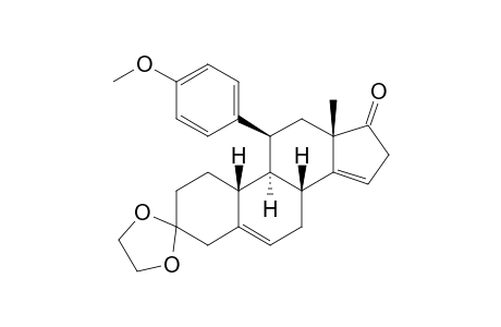 (8R,9S,10R,11S,13S)-11-(4-methoxyphenyl)-13-methyl-17-spiro[1,2,4,7,8,9,10,11,12,16-decahydrocyclopenta[a]phenanthrene-3,2'-1,3-dioxolane]one