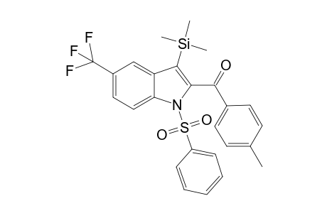 (1-Benzenesulfonyl-5-trifluoromethyl-3-trimethylsilanyl-1H-indol-2-yl)-p-tolyl-methanone