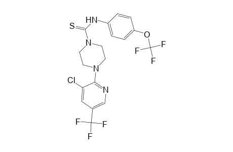 4-[3-chloranyl-5-(trifluoromethyl)pyridin-2-yl]-N-[4-(trifluoromethyloxy)phenyl]piperazine-1-carbothioamide