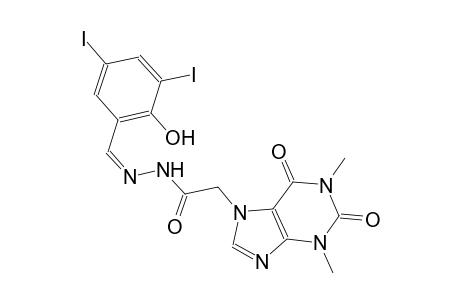 1H-purine-7-acetic acid, 2,3,6,7-tetrahydro-1,3-dimethyl-2,6-dioxo-, 2-[(Z)-(2-hydroxy-3,5-diiodophenyl)methylidene]hydrazide