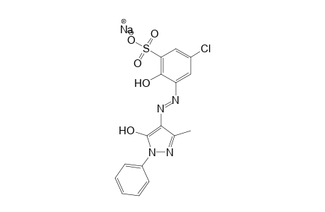 Benzenesulfonic acid, 5-chloro-3-[(4,5-dihydro-3-methyl-5-oxo-1-phenyl-1H-pyrazol-4-yl)azo]-2-hydroxy-, monosodium salt