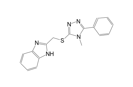 1H-benzimidazol-2-ylmethyl 4-methyl-5-phenyl-4H-1,2,4-triazol-3-yl sulfide