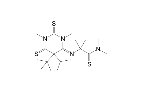 2-[5-t-butyl-2,3,5,6-tetrahydro-5-isopropyl-1,3-dimethyl-2,6-dithioxo-4(1H) pyrimidinylidenamino]-N,N,2-trimethylpropionothioamide