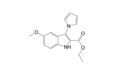 1H-Indole-2-carboxylic acid, 5-methoxy-3-(1H-pyrrol-1-yl)-, ethyl ester