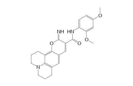 1H,5H,11H-[1]benzopyrano[6,7,8-ij]quinolizine-10-carboxamide, N-(2,4-dimethoxyphenyl)-2,3,6,7-tetrahydro-11-imino-