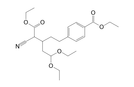 4-[4-cyano-3-(2,2-diethoxyethyl)-5-ethoxy-5-keto-pentyl]benzoic acid ethyl ester