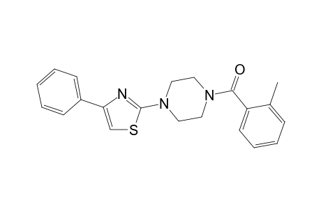 (2-methylphenyl)-[4-(4-phenyl-1,3-thiazol-2-yl)piperazin-1-yl]methanone