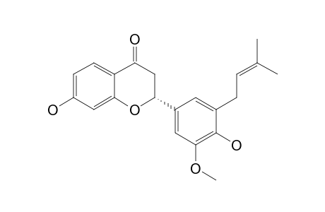 5-DEOXYABYSSININ-II;4',7-DIHYDROXY-3'-METHOXY-5'-PRENYL-FLAVANONE