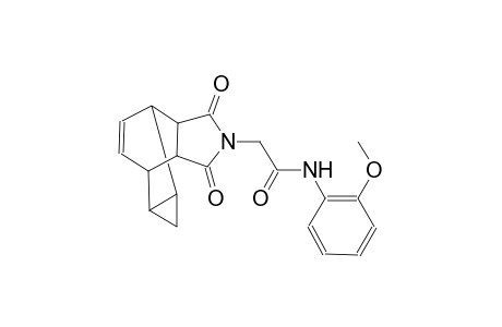 2-(3,5-dioxo-4-azatetracyclo[5.3.2.0~2,6~.0~8,10~]dodec-11-en-4-yl)-N-(2-methoxyphenyl)acetamide