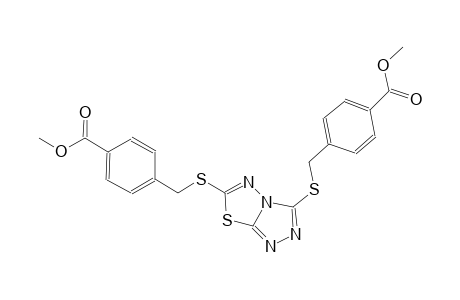 methyl 4-{[(3-{[4-(methoxycarbonyl)benzyl]sulfanyl}[1,2,4]triazolo[3,4-b][1,3,4]thiadiazol-6-yl)sulfanyl]methyl}benzoate