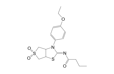 N-((2Z)-3-(4-ethoxyphenyl)-5,5-dioxidotetrahydrothieno[3,4-d][1,3]thiazol-2(3H)-ylidene)butanamide